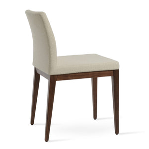 Soho Concept Aria Wood Dining Chair - Elegant Upholstery In Boucle, Velvet, Nubuck, Or Camira - 10 Year Guarantee White,Walnut  Soho-concept-dining-chair-00267