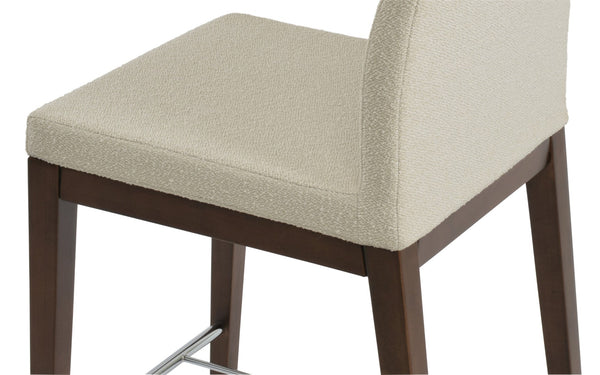 Soho Concept Aria Wood Barstools & Counterstools - Premium Fabrics, Solid Wood, 10-year Guarantee, Elegant Comfort White,Walnut,Chrome  Soho-concept-dining-chair-06581