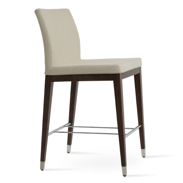 Soho Concept Aria Wood Barstools & Counterstools - Premium Fabrics, Solid Wood, 10-year Guarantee, Elegant Comfort White,Walnut,Chrome  Soho-concept-dining-chair-10239