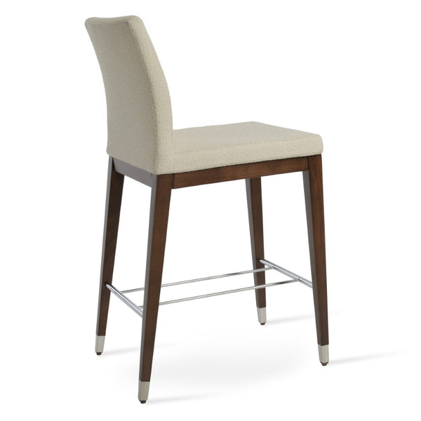 Soho Concept Aria Wood Barstools & Counterstools - Premium Fabrics, Solid Wood, 10-year Guarantee, Elegant Comfort White,Walnut,Chrome  Soho-concept-dining-chair-07396