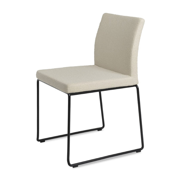 Soho Concept Aria Wire Stackable Dining Chair - Chic Boucle, Velvet & Nubuck Fabrics, 10-year Guarantee, Stylish! White,Black  Soho-concept-dining-chair-00271