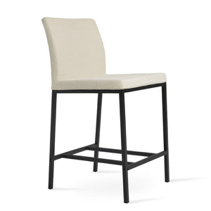 Soho Concept Aria Mw Barstools & Counterstools - Stylish Metal Base With 10-year Guarantee, Various Fabrics Available White,Black  Soho-concept-dining-chair-06582