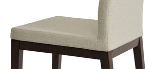Soho Concept Aria Wood Dining Chair - Elegant Upholstery In Boucle, Velvet, Nubuck, Or Camira - 10 Year Guarantee White,Walnut  Soho-concept-dining-chair-00267
