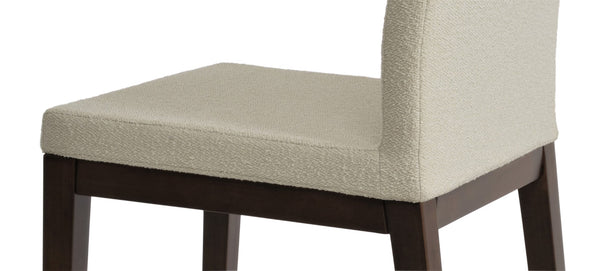 Soho Concept Aria Wood Dining Chair - Elegant Upholstery In Boucle, Velvet, Nubuck, Or Camira - 10 Year Guarantee White,Walnut  Soho-concept-dining-chair-00267