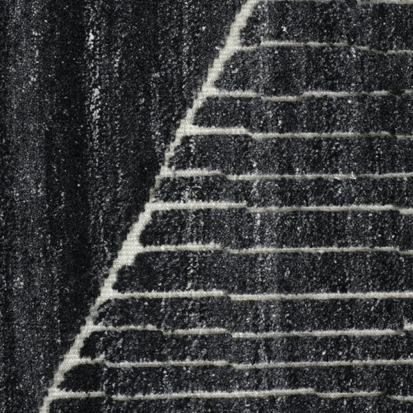 Amer Rugs Arlington Hand-knotted Moroccan Area Rug With Abstract Carved Design For Luxurious Home Décor Charcoal Wool Arl10203