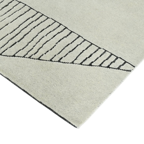 Amer Rugs Arlington Hand-knotted Moroccan Area Rug With Abstract Carved Design For Luxurious Home Décor Ivory Wool Arl30912