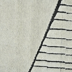 Amer Rugs Arlington Hand-knotted Moroccan Area Rug With Abstract Carved Design For Luxurious Home Décor Ivory Wool Arl30912