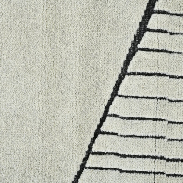 Amer Rugs Arlington Hand-knotted Moroccan Area Rug With Abstract Carved Design For Luxurious Home Décor Ivory Wool Arl30912