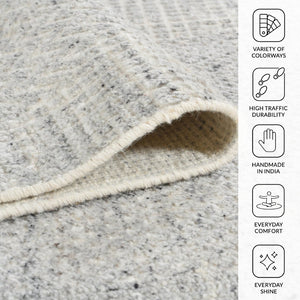 Amer Rugs Arlington Hand-knotted Moroccan Carved Design Area Rug - Luxurious Softness And Unique Style Gray Wool Arl40912