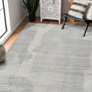 Amer Rugs Arlington Hand-knotted Moroccan Carved Design Area Rug - Luxurious Softness And Unique Style Gray Wool Arl40912