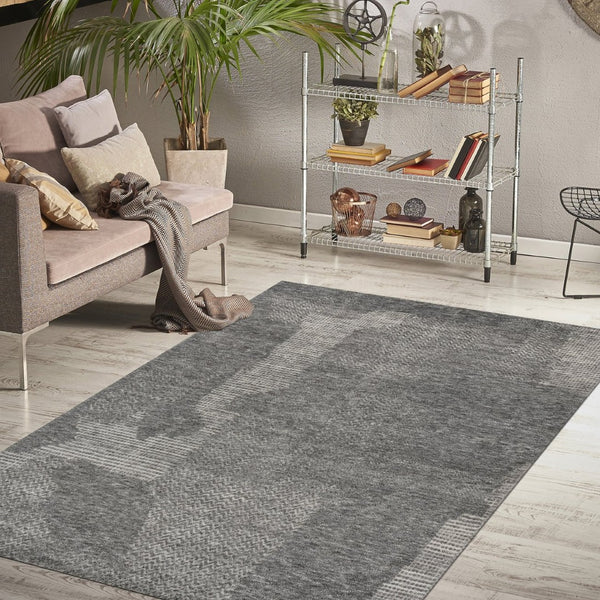 Amer Rugs Arlington Hand-knotted Moroccan Carved Design Area Rug - Luxurious Softness And Unique Style Dark Gray Wool Arl50203