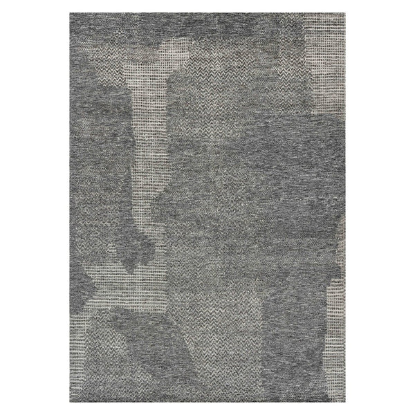 Amer Rugs Arlington Hand-knotted Moroccan Carved Design Area Rug - Luxurious Softness And Unique Style Dark Gray Wool Arl50203