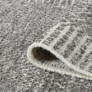 Amer Rugs Arlington Hand-knotted Moroccan Carved Design Area Rug - Luxurious Softness And Unique Style Dark Gray Wool Arl50203