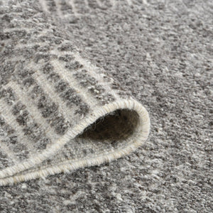 Amer Rugs Arlington Hand-knotted Moroccan Carved Design Area Rug - Luxurious Softness And Unique Style Dark Gray Wool Arl50203