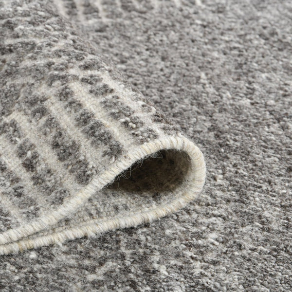 Amer Rugs Arlington Hand-knotted Moroccan Carved Design Area Rug - Luxurious Softness And Unique Style Dark Gray Wool Arl50203