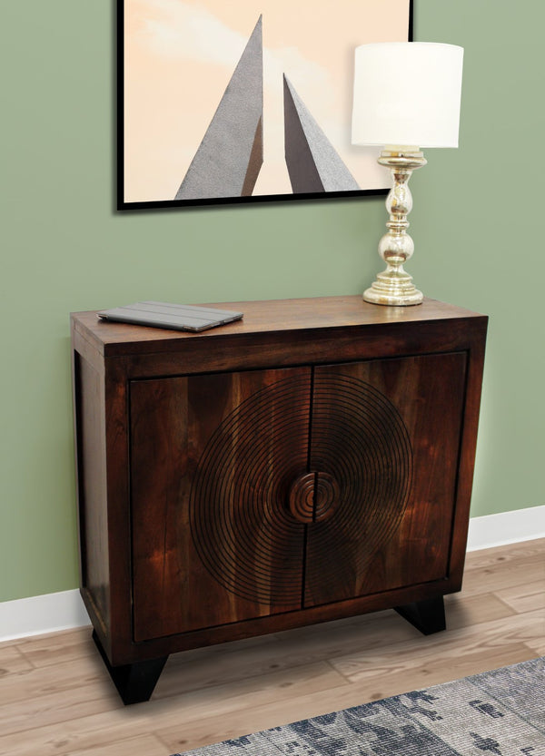 Moti Pema 2-Carved Doors Cabinet  ARM-28