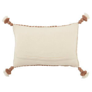 Jaipur Living Jaipur Living Calvert Tasseled Woven Lumbar Pillow Cover Bohemian Tribal Outdoor Accent Tan 13"X21" Lumbar PLC102419