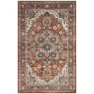 Trans Ocean Liora Manne Ariana Heriz Indoor Area Rug - Elegant Traditional Floral Design For Stylish Spaces Rust Polypropylene Arn69922217