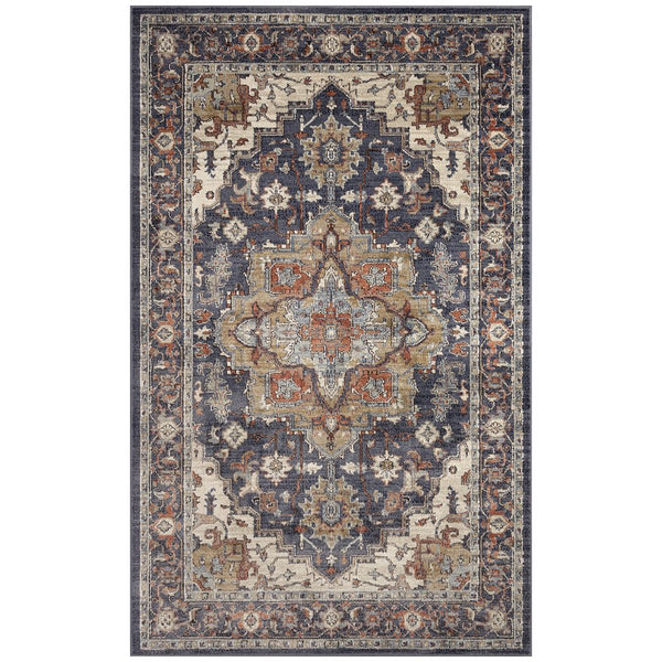 Trans Ocean Liora Manne Ariana Heriz Indoor Area Rug - Elegant Traditional Floral Design For Stylish Spaces Navy Polypropylene Arn69922233