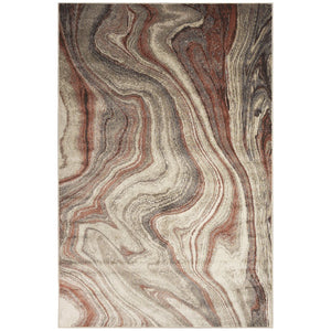 Trans Ocean Liora Manne Ariana Marble Area Rug - Contemporary Abstract Design For Modern Indoor Spaces Red Polypropylene Arn91922924