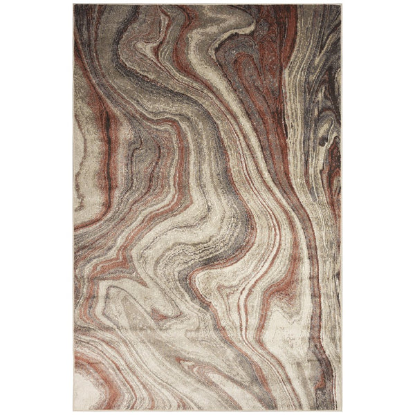 Trans Ocean Liora Manne Ariana Marble Area Rug - Contemporary Abstract Design For Modern Indoor Spaces Red Polypropylene Arn91922924