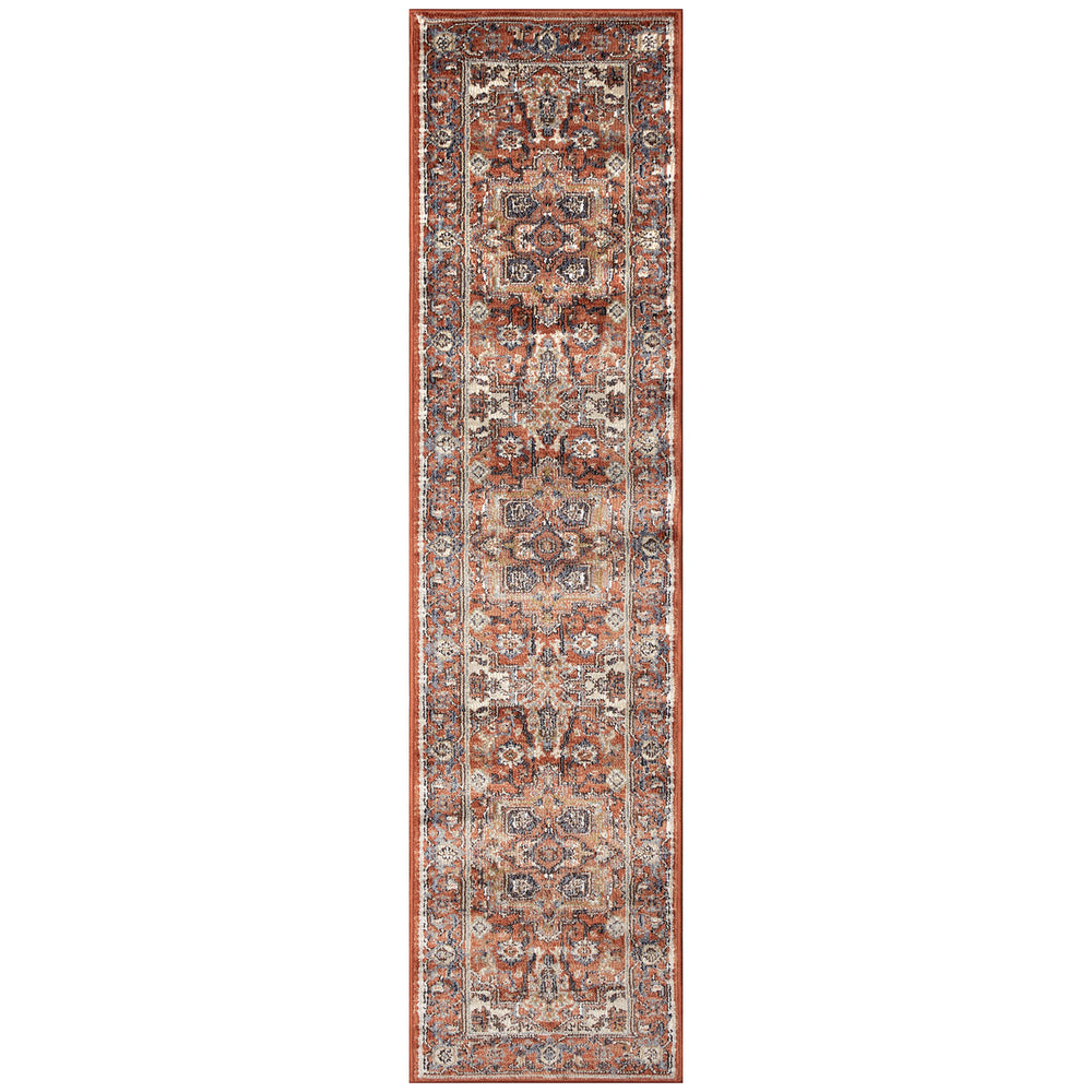 Trans Ocean Liora Manne Ariana Heriz Indoor Area Rug - Elegant Traditional Floral Design For Stylish Spaces Rust Polypropylene Arnr8922217