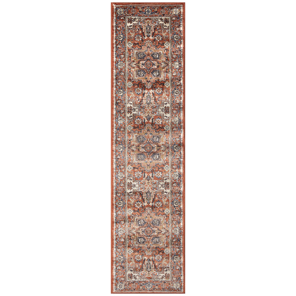 Trans Ocean Liora Manne Ariana Heriz Indoor Area Rug - Elegant Traditional Floral Design For Stylish Spaces Rust Polypropylene Arnr8922217