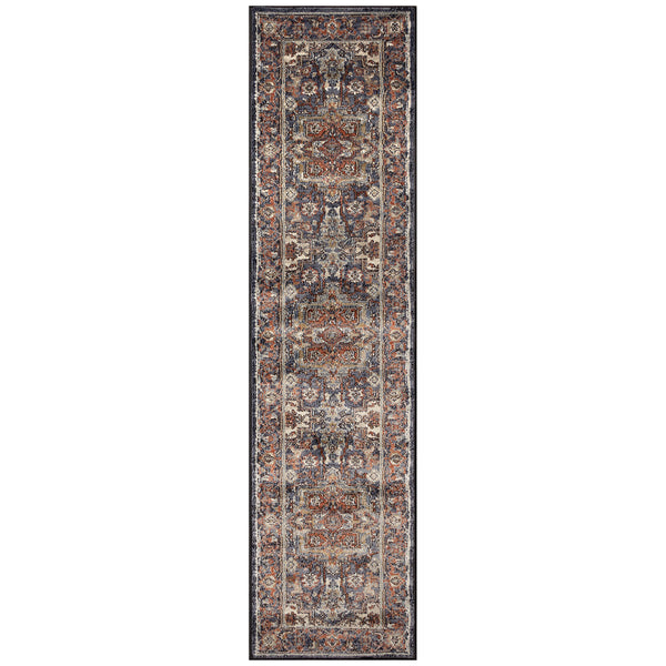 Trans Ocean Liora Manne Ariana Heriz Indoor Area Rug - Elegant Traditional Floral Design For Stylish Spaces Navy Polypropylene Arnr8922233