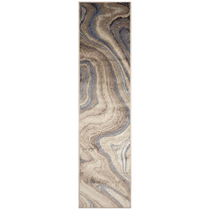 Trans Ocean Liora Manne Ariana Marble Area Rug - Contemporary Abstract Design For Modern Indoor Spaces Blue Polypropylene Arnr8922903