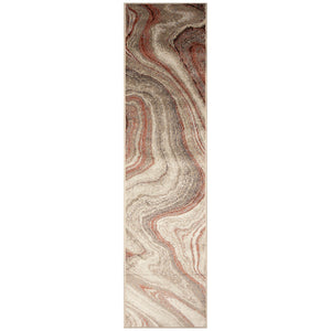 Trans Ocean Liora Manne Ariana Marble Area Rug - Contemporary Abstract Design For Modern Indoor Spaces Red Polypropylene Arnr8922924