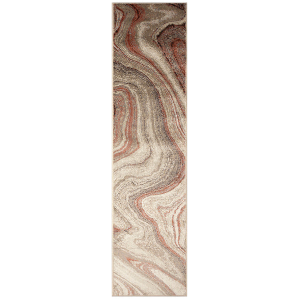Trans Ocean Liora Manne Ariana Marble Area Rug - Contemporary Abstract Design For Modern Indoor Spaces Red Polypropylene Arnr8922924