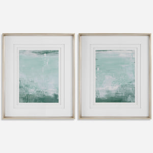 Uttermost Coastal Patina Modern Framed Prints, S/2 41439 PINE, GLASS, MDF, PAPER