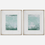 Coastal Patina Modern Framed Prints, S/2