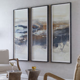 Uttermost Graphite Horizon Framed Prints, Set/3 41444 PINE,MDF, LINEN, PAPER