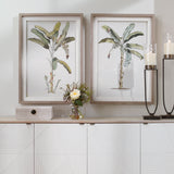 Uttermost Banana Palm Framed Prints, Set/2 41446 PINE,MDF,VENEER,LINEN