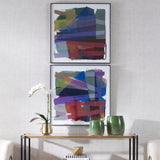 Uttermost Vivacious Abstract Framed Prints, Set/2 41449 ALUMINIUM, PINE, MDF, GLASS