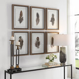 Uttermost Birds Of A Feather Framed Prints, S/6 41460 PLASTIC, GLASS, PAPER