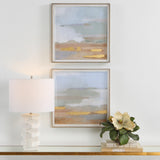 Uttermost Abstract Coastline Framed Prints, S/2 41468 PINE,GLASS,MDF,VENEER,LIN EN,PAPER