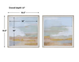 Uttermost Abstract Coastline Framed Prints, S/2 41468 PINE,GLASS,MDF,VENEER,LIN EN,PAPER