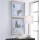 Uttermost Mist Shapes Framed Prints, Set/2 32268 PINE,GLASS,MDF,PAPER,LINEN,VENEER