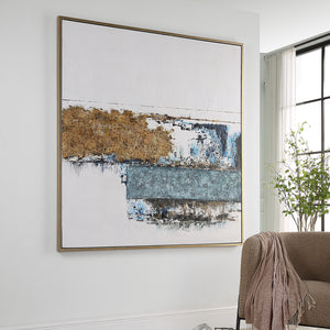 Uttermost Stacked Against Hand Painted Canvas 32280 Firwood, Fibre Canvas,PU Frame