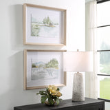 Uttermost Serene Lake Framed Prints, Set/2 32288 PINE, MDF, GLASS, PAPER, VENEER