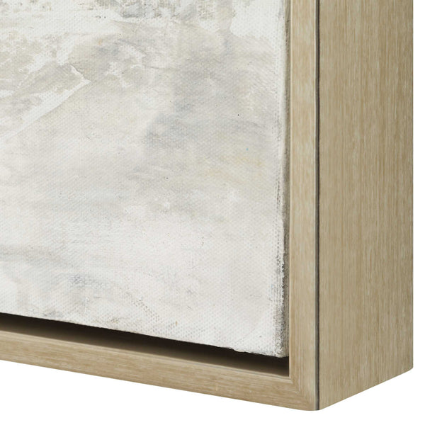 Uttermost Hours In Silence Abstract Art - Hand-painted Canvas With Gold Frame & Mood-enhancing Hues Black,Brown,Gray,White,Woodtone Canvas,Pine Wood,Ps,Mdf,Acrylic 32441