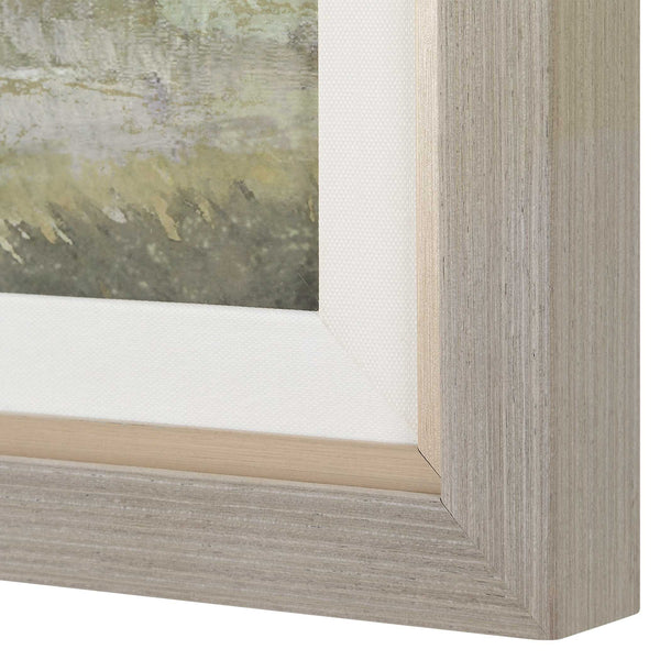 Uttermost Restful Vista Framed Waterscape Art - Serene Minimalist Print For A Tranquil Atmosphere Black,Blue,Brown,Gold,Gray,Green,Woodtone Plastic,Mdf,Paper,Linen,Veneer 32443