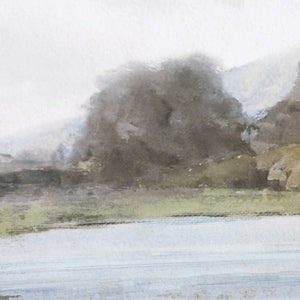 Uttermost Restful Vista Framed Waterscape Art - Serene Minimalist Print For A Tranquil Atmosphere Black,Blue,Brown,Gold,Gray,Green,Woodtone Plastic,Mdf,Paper,Linen,Veneer 32443