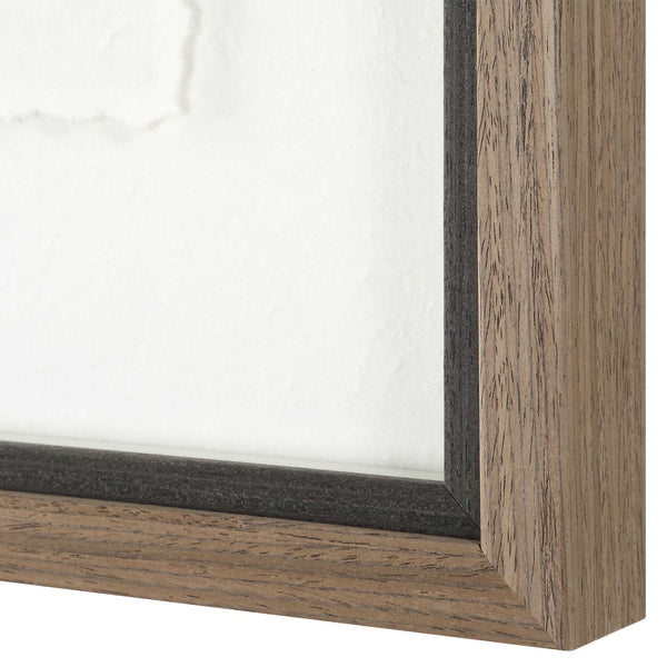 Uttermost Framed Fish Prints Set/2 - Intricate Underwater Artwork With Rustic Gray Shadowbox Frames Black,Brown,Gray,Green,Orange,Woodtone Plastic,Glass,Mdf,Paper 32448