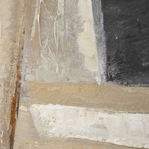 Uttermost Hide & Seek Abstract Art - Elegant Neutral Tones With Textured Linen Mat And Frame Black,Brown,Gray,Orange,White,Woodtone Canvas ,Pine Wood,Ps 32439