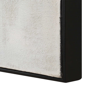 Uttermost Folding Time Framed Canvas Art - Abstract Geometric Design In Monochrome, Versatile Display Black,Brown,Gray,White Canvas ,Pine Wood,Ps 32440