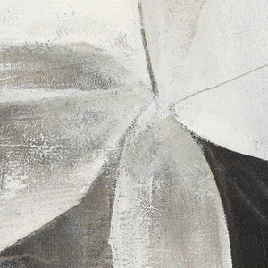 Uttermost Folding Time Framed Canvas Art - Abstract Geometric Design In Monochrome, Versatile Display Black,Brown,Gray,White Canvas ,Pine Wood,Ps 32440