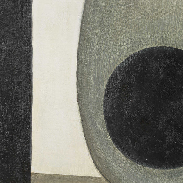 Uttermost Hand Painted Geometric Canvas Art In Earth Tones - Versatile Framed Decor For Any Space Black,Brown,Gray,Green Canvas ,Pine Wood,Mdf,Acrylic 32434